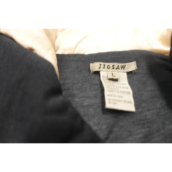 Jigsaw Womens Size Large Navy Blue Full Zip Athletic Jacket Open - Picture 3 of 7